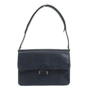 Saint Laurent Vintage Lizard Leather Bag Moss Green